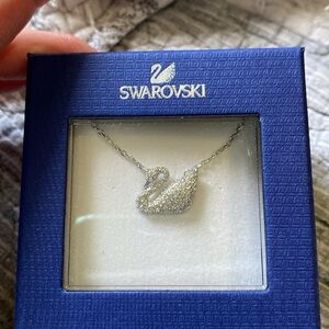 Swarovski Crystal Swan Necklace